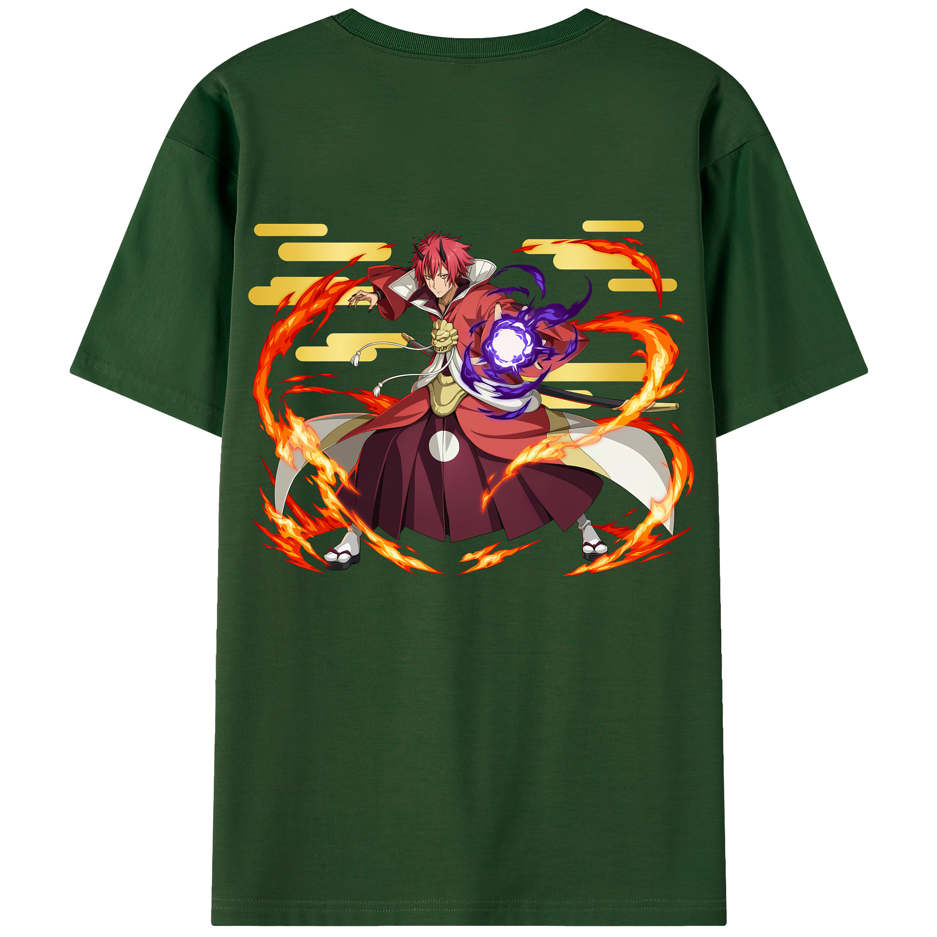 （画像用） 転スラ Regarding Reincarnated to Slime 綿100％半袖Tシャツ（背面プリント）